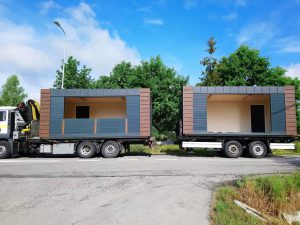 Transport kontenerów biurowych